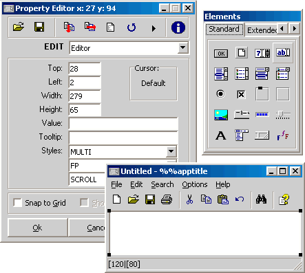 The Dialog Designer at work